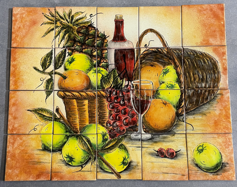 Mexican Style Mural - Frutas y Vino