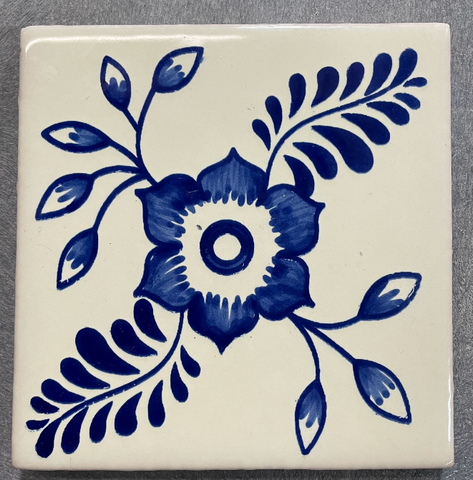 CLEARANCE - 20740C - RAMO AZUL - CERAMIC MEXICAN TILE 4X4