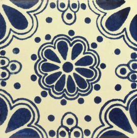 CLEARANCE - TRADITIONAL MEXICAN TILE - LACE AZUL 6X6