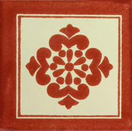 CLEARANCE - TRADITIONAL MEXICAN TILE - ANITA CON MARCO TERRA COTA 6X6