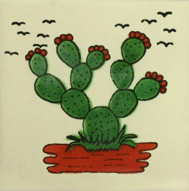 CLEARANCE -  TRADITIONAL MEXICAN TILE - NOPAL 6X6