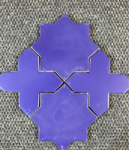 CLEARANCE - LOT OF STARS AND CROSS - AZUL COBALTO MATTE