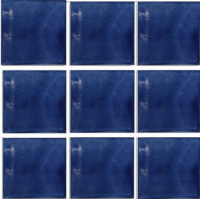 1 sq ft. bright cobalt blue Mexican tile