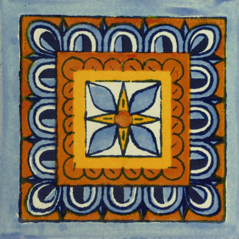Traditional Mexican Tile - Rosa De Los Vientos