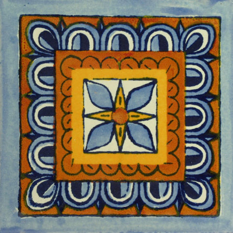 Traditional Mexican Tile - Rosa De Los Vientos