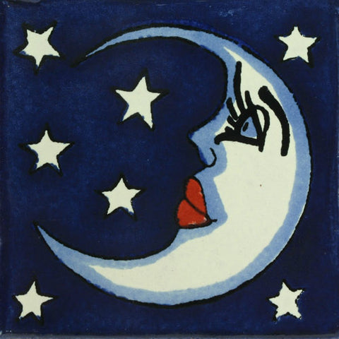 Traditional Mexican Tile -moon 