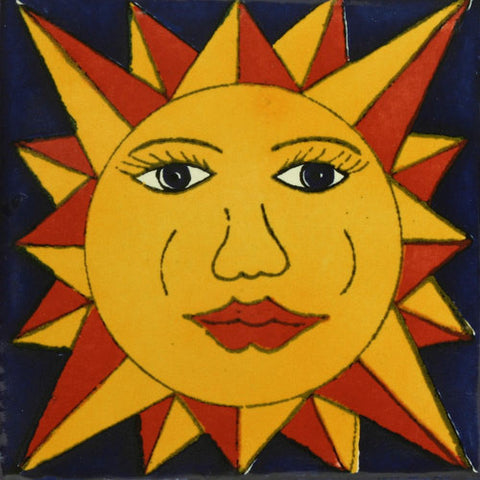 Traditional Decorative Mexican tile sun design