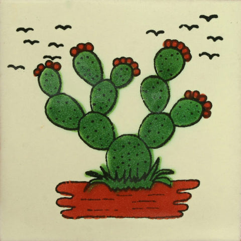 Traditional Mexican Decorative cactus tile
