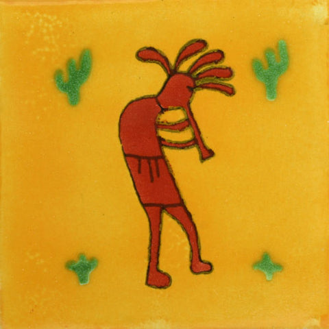 Traditional Southwest Decorative Mexican Tile -Cocopeli 