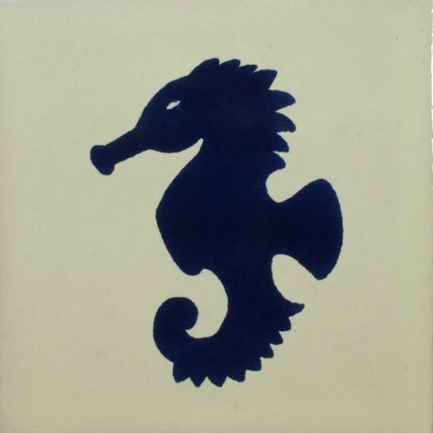 Traditional Decorative Mexican Tile - sea horse