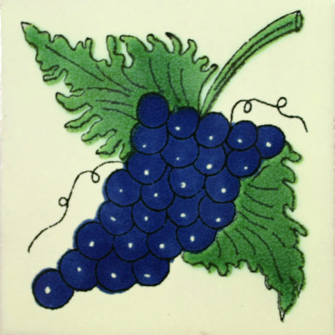 Traditional Decorative Mexican tile grapes