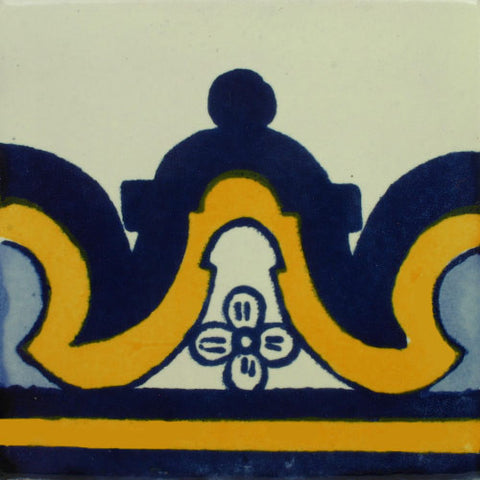 Mexican Tile-Border in blue and yellow