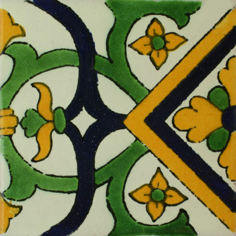 Mexican Tile-Border Decorative-Green and Yellow