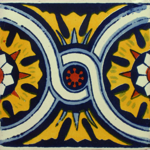 Mexican Tile-Border in blue and yellow