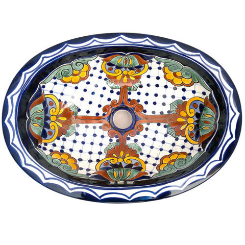 Traditional Mexican Sink-Puntos Y Flores