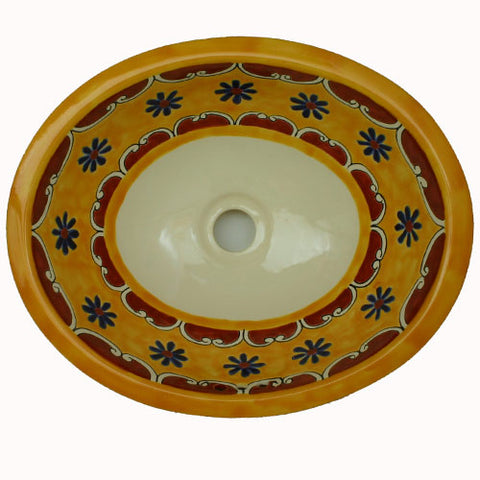 Traditional Mexican Sink-Amapola Terra Cota/ Mostaza