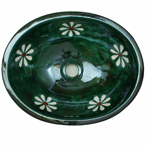 Traditional Mexican Sink- Amapola Verde