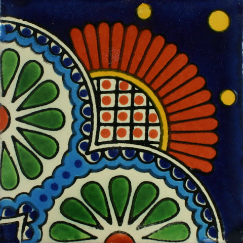 Traditional Mexican Border Tile - Babilonia, Corner