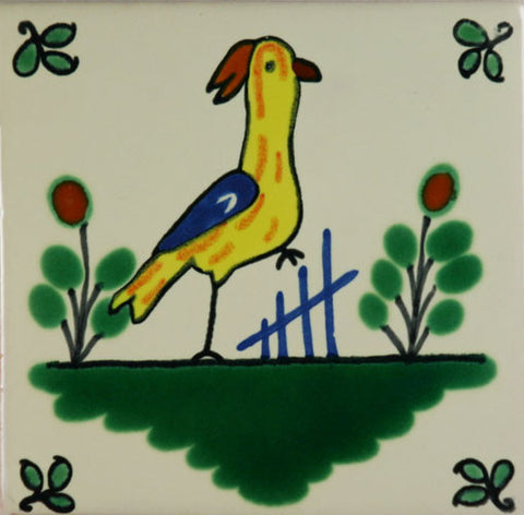 Especial Decorative Ceramic Mexican Tile - bird