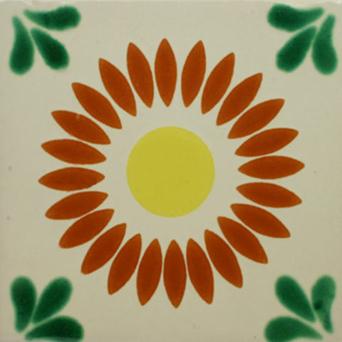 Especial Ceramic Mexican Decorative Tile - Sunburst