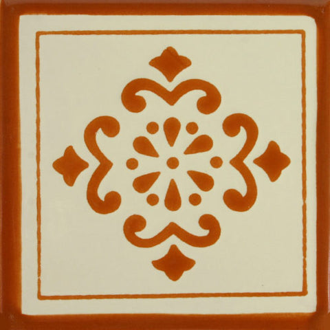 Especial ceramic Mexican decorative tile - anita con marco