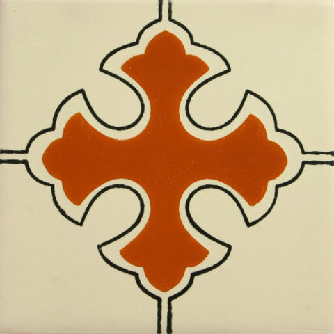 Terra Cota cross decorative Mexican tile