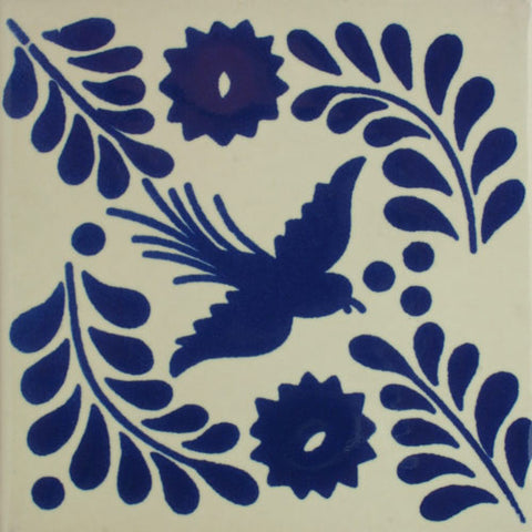 Espcecial ceramic Mexican decorative tile - blue bird
