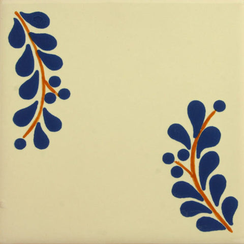 Especial ceramic Mexican decorative tile leaves