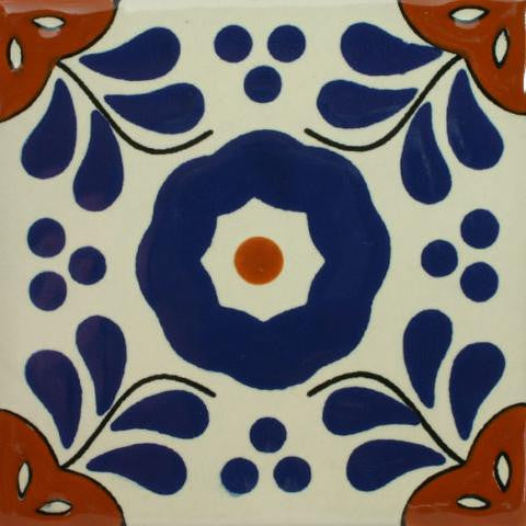 Traditional pattern Mexican-style pool tile