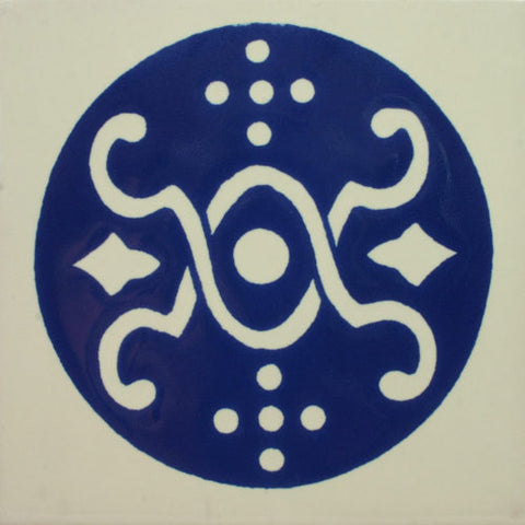 Especial Ceramic Decorative Mexican Tile - Salina Azul