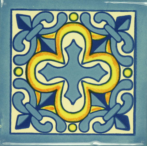 Especial ceramic Decorative Spanish Tile - cross