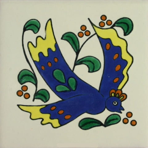 Especial ceramic Decorative Mexican Tile - blue bird 