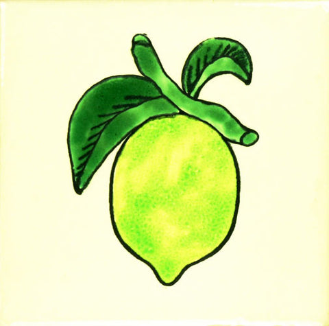 Especial ceramic Decorative Mexican Fruit Tile - Lime 