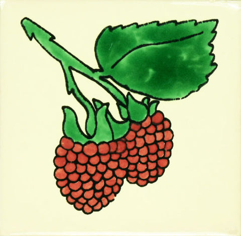 Espcecial ceramic Mexican decorative fruit tile - rasberry