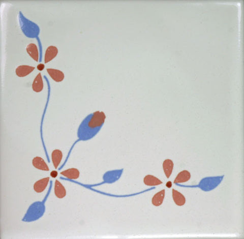 Especial Decorative Ceramic Mexican Tile - Rincon De Flores Delicadas