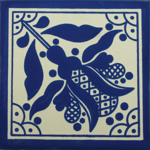 Especial ceramic Spanish decorative tile - flower
