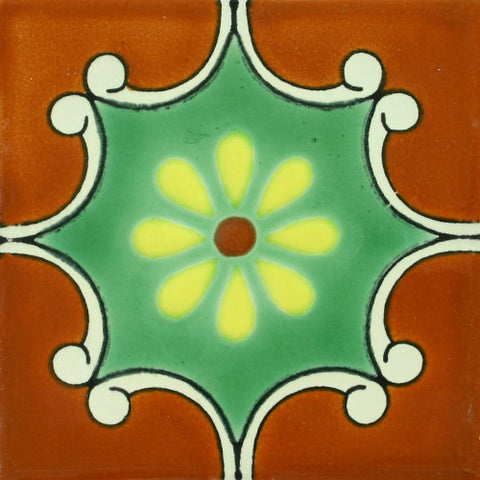 Especial ceramic Mexican tile  Arabesque