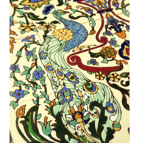 Mexican Style Mural - Pavos Reales y Flores con Arco – Mexican