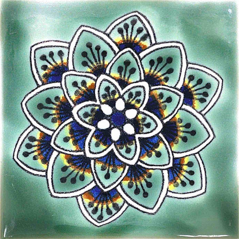Porcelain Mexican Tile -COLA DE PAVO CIRCULAR