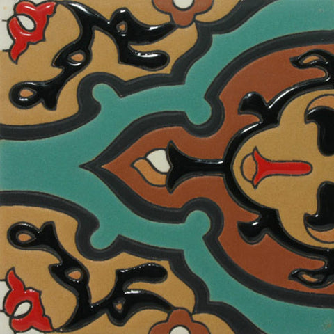 Ceramic raised relief tile