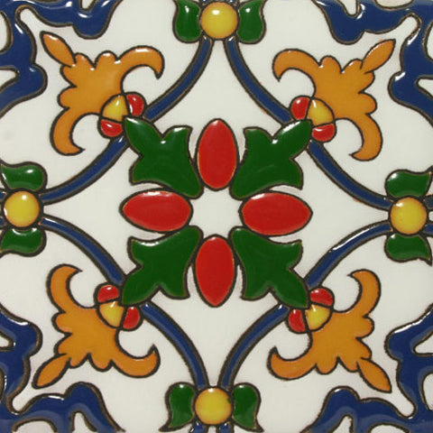 Raised relief Spanish tile