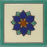 Raised relief floral Mexican tile