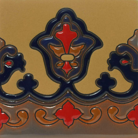 Raised relief tile border