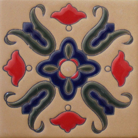 Raised relief Mexican tile