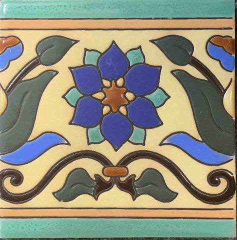 CLEARANCE - PRIMA MEXICAN TILE - VIOLETA AZUL 4x4 #30334C