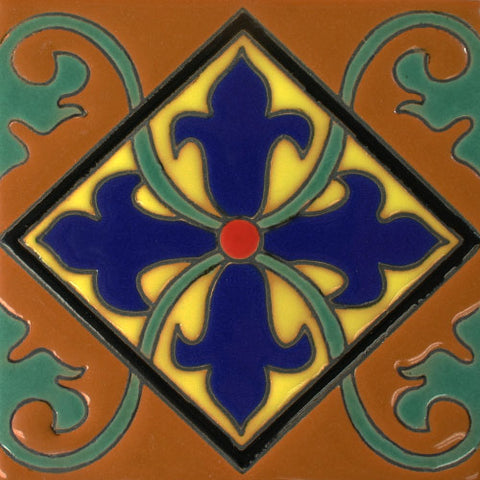 Ceramic Malibu style Mexican Tile - Chalco Gloss
