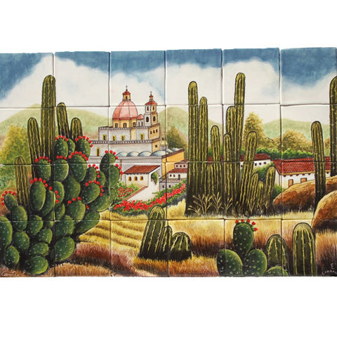 Mexican Style Mural - Cactus