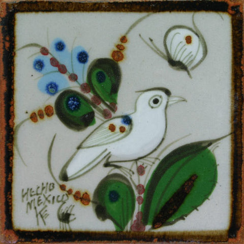 Ken Edwards white bird tile