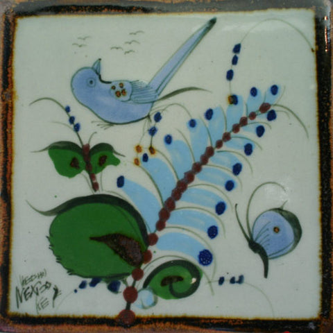 Ken Edwards bird and butterfly tile