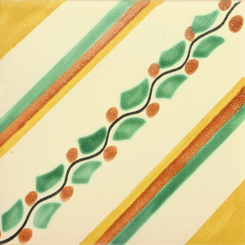 Gorky Gonzalez - Linea Hoja Diagonal – Mexican Tile Designs